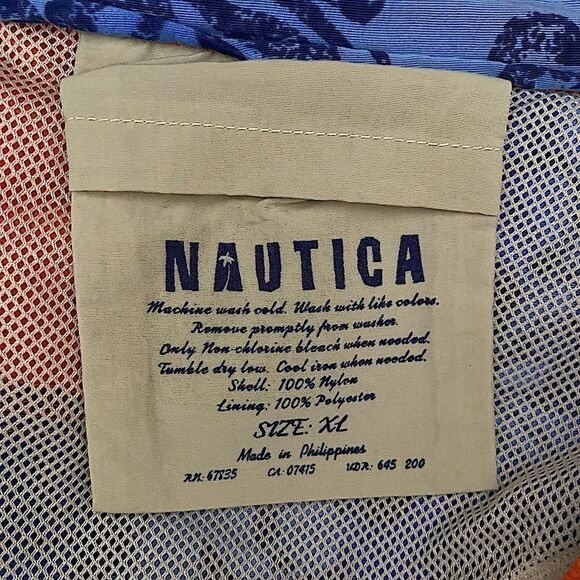 Nautica Men's Size XL Swim Trunks Shorts Floral Beach Colorblock Classic - Picture 2 of 5